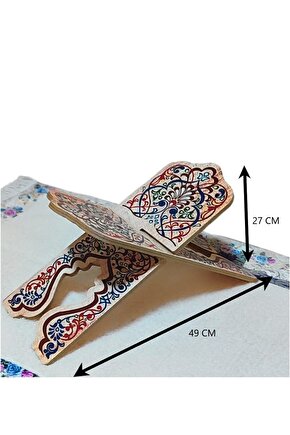 SULTAN İKİ PARÇA GEÇMELİ PORTATİF KURAN I KERİM  RAHLESİ ve KİTAP OKUMA STANDI