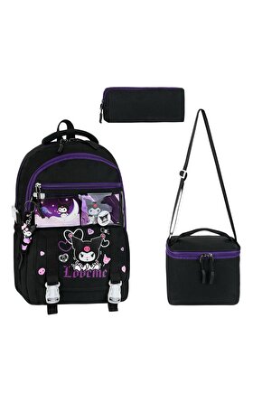 Master Pack İlkokul Çantası 3 lü Set Kuromi
