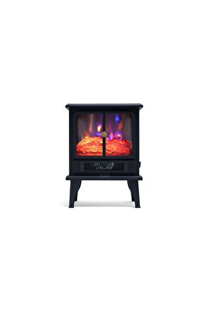 ELEKTRİKLİ ŞÖMİNE 1500 W 2 KADEMELİ ELEKTRİKLİ SOBA LEDLİ ATEŞ EFEKTLİ ŞÖMİNE BACASIZ ŞÖMİNE