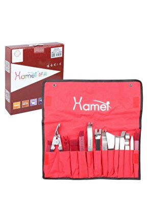 ARAÇ İÇİ SES SİSTEMİ SÖKME - LASTİK SÖKME -  KAPI DÜZELTME ÇIKARMA SETİ (14 FARKLI APARAT) (4767)