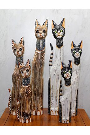 Ahşap 3lü Kedi Seti 1 Metre. Okas:3