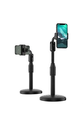 360 Derece Döndürülebilir Masaüstü Teleskopik Telefon Standı Çok Fonksiyonlu Telefon Tutucu (4767)