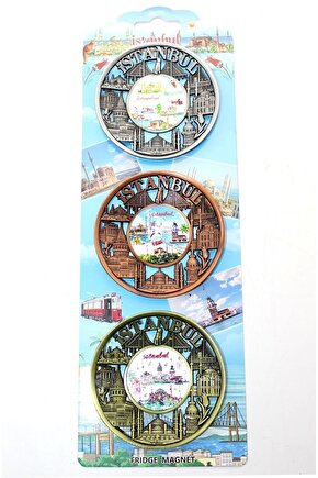 İstanbul Temalı Metal Magnet 3lü Set Alk2891