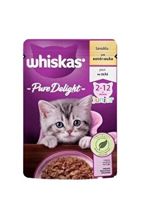 Pouch Pure Delight Jöle Içerisinde Tavuklu Yavru Kedi Konservesi 85 gr 4x85 gr