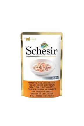 Jöleli Pouch Ton Balık Ve Tavuklu Yetişkin Konserve Kedi Maması 85 gr