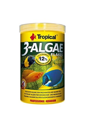 3-algae Flakes Tatlı Ve Tuzlu Su Balıkları Için Yosunlu Yem 100 ml 20 gr