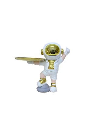 Dekoratif Uzay Astronot Servis Tabaklı