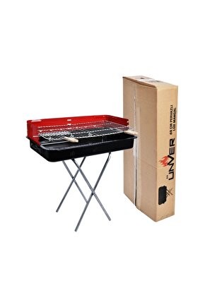 60CM  PERVAZLI PORTATİF AYAKLI MANGAL TEKLİ KUTULU (4767)
