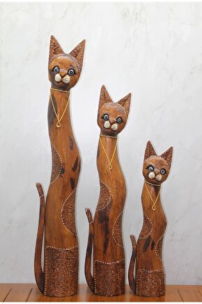 Ahşap 3lü Kedi Seti 1 Metre. Trendy:2