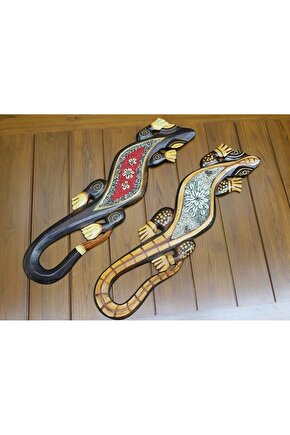 Ahşap Duvara Asmali Kertenkele Figürü Galileo-20