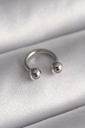 316l Çelik Gümüş Renk Halka Model Topçuk Piercing