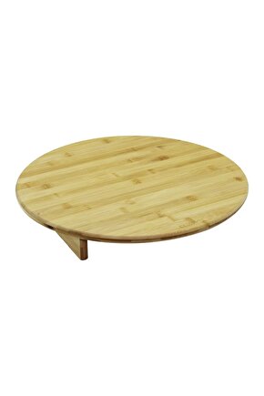 YUVARALAKMİNİ SOFRA MODEL=ÇAP:45CM - Y:8.5CMAYAKLI BAMBU AHŞAP KESİM PANOSU (4767)