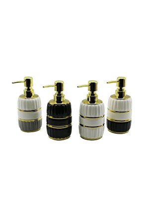ŞİŞE GOLD KAPAK - BOĞUM SERAMİK SIVI SABUNLUK 6X11CM (4767)