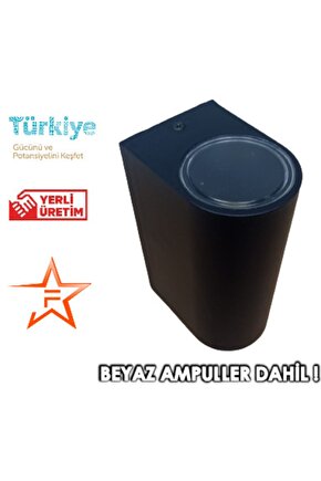 Full Reyon Siyah Kasa 14 Watt Günışığı Çift Yönlü Dekoratif Duvar Aplik