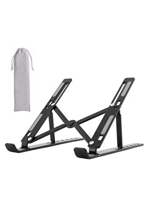 AŞINABİLİR KATLANIR ALÜMİNYUM TABLETNOTEBOOKLAPTOP STAND (10 - 15.6) (4767)