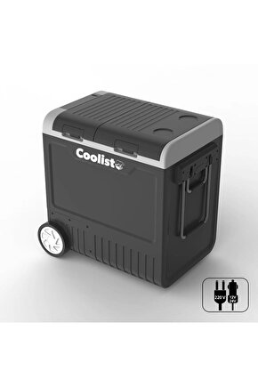 Clk65w 1224volt 220volt 65 Litre Çift Bölmeli Tekerlekli Outdoor Kompresörlü Oto Buzdolabı