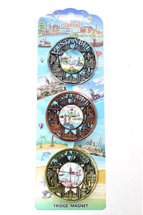 İstanbul Temalı Metal Magnet 3lü Set Alk2890