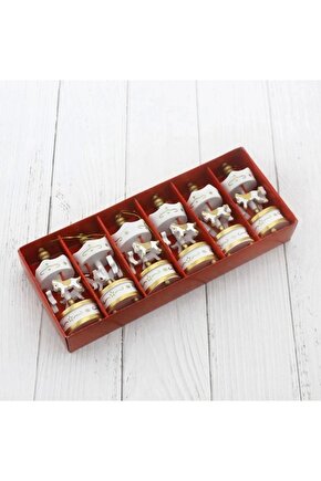 Dekoratif 6li Beyaz Mini Atlı Karınca