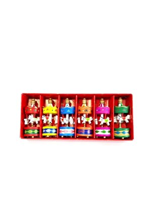 Mini Ahşap 6lı Atli Karinca