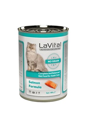 Lavital Adult Tahılsız Somonlu Yetiskin Konserve Kedi Maması 400 gr