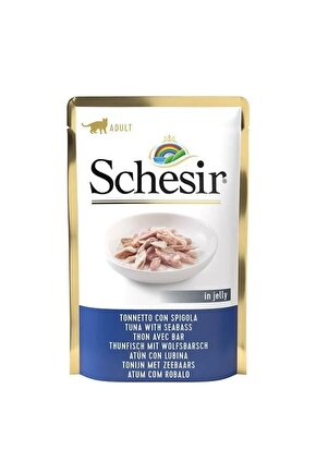 Jöleli Ton Balık Ve Levrekli Yetişkin Konserve Kedi Maması 85 gr