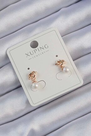 Xuping Rose Renk Inci Taşlı Düğüm Küpe