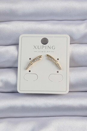 Xuping Gold Renk Zirkon Taşlı Küpe