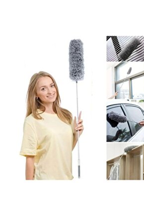 ®teleskopik Bükülebilir Köşe Bucak Toz Alma Püskülü Dev Boy 280 Cm