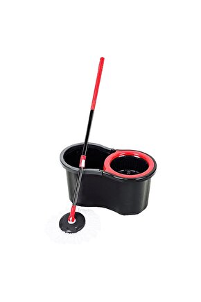 13LT - SİYAH - ŞİRİNK OTOMATİK DÖNERLİ KOVA MOP TEMİZLK SETİ (4767)
