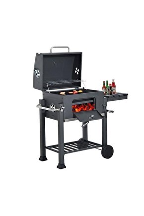 Memphis Fırınlı Mangal Ayarlanabilir Ateş Tepsili Barbekü