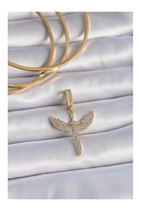 Pirinç Gold Renk Zirkon Taşlı Mikail Model Ajda Charm