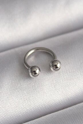 316l Çelik Gümüş Renk Halka Model Topçuk Piercing