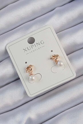 Xuping Rose Renk Inci Taşlı Düğüm Küpe
