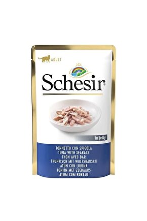 Jöleli Ton Balık Ve Levrekli Yetişkin Konserve Kedi Maması 85 gr
