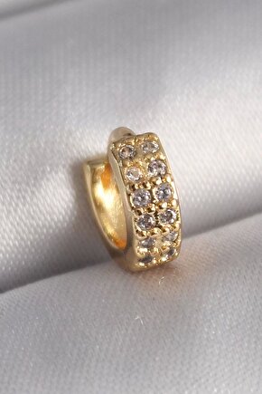 316l Çelik Gold Renk Zirkon Taşlı Tragus Piercing