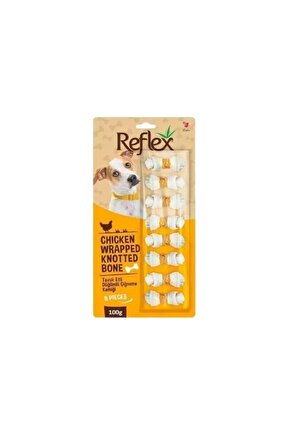 Tavuk Etli Çift Düğümlü Sekizli Çiğneme Kemiği Köpek Ödülü 100 gr