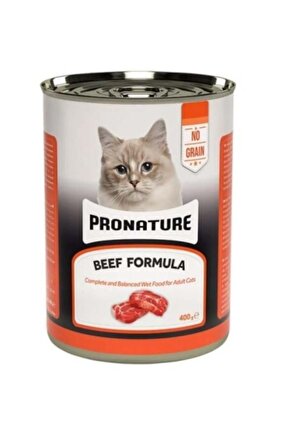 Yetikin Kediler Için Sığır Etli Tahılsız Yaş Kedi Maması Püre Şeklinde 400 gr