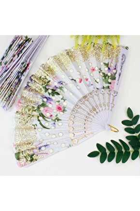 Plastik Kumaş Yelpaze 12li Kırmızı