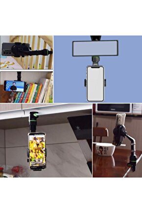 Dikiz Aynasına Takılabilen Eklemli Telefon Tutucu Aparat (4767) - Lisinya