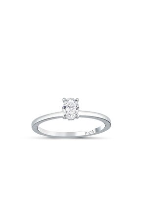 0.45 Karat F-sı Oval Pırlanta Yüzük