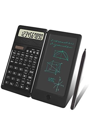 Silinebilir LCD Yazı TabletliKalemli Katlanabilir Bilimsel Hesap Makinesi (4767)