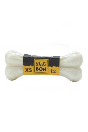 Deri Pres Vakumlu Kemik Köpek Ödülü Beyaz 7 Cm 1 Adet - Petshopundan