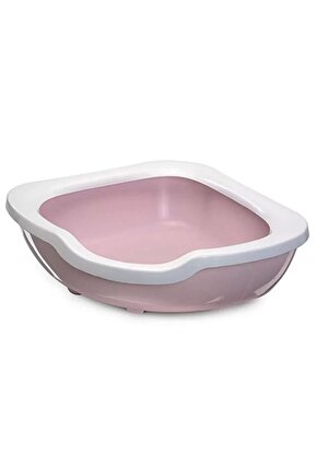 İmac Fred Köşe Açık Kedi Tuvaleti Pembe 50x65x15.5 Cm