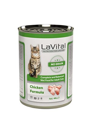 Lavital Adult Tahılsız Tavuklu Yetiskin Konserve Kedi Maması 400 gr