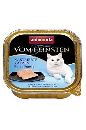 Vom Feinsten Mildes Menu Hindi Etli Ve Alabalıklı Yetişkin Konserve Kedi Maması 100 gr - Pe