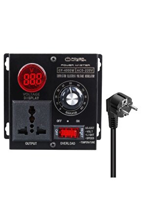 10-100V AC 4000 WATT 15A HIZ IŞIK KONTROLÜ MOTOR SÜRÜCÜ VOLTAJ REGÜLATÖR (4767)
