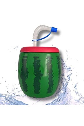 Karpuz Model Kendiliğinden Pipetli 900 ml Suluk Matara (4767)