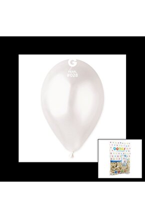 Gm-110-28 Metalik - Beyaz Balon 11&apos;&apos; - 28cm - 100 Parça (4767)