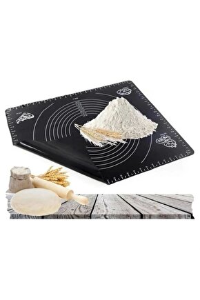 Silikon Çok Amaçlı Geniş Hamur Matı Hamur Açma Matı 40*50 cm (4767)