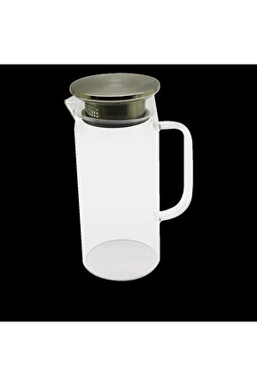 1.2LT - YUVARLAK CAM SÜRAHİ - SÜZGEÇLİ METAL KAPAK BOROSİLİKAT - TERMİSİL ISIYA DAYANAKLI (4767)